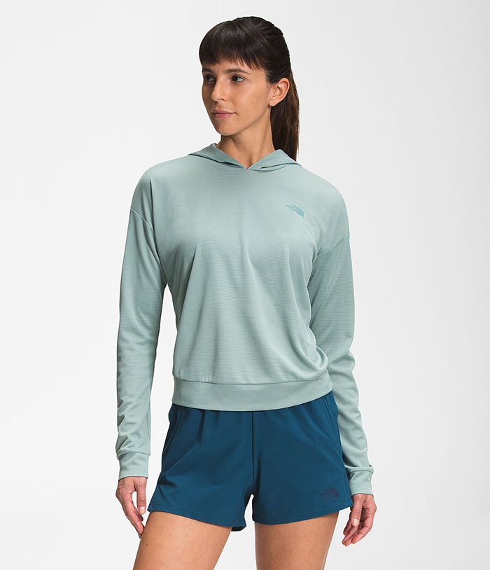 The North Face Wander Sun Womens Hoodie Silver Blue 251396-ZCT